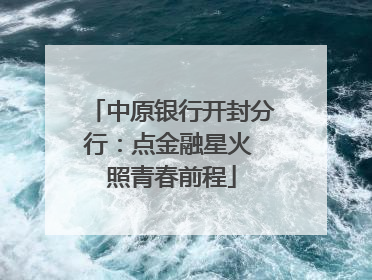 中原银行开封分行：点金融星火 照青春前程