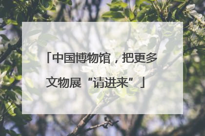 中国博物馆，把更多文物展“请进来”