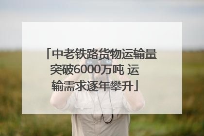 中老铁路货物运输量突破6000万吨 运输需求逐年攀升