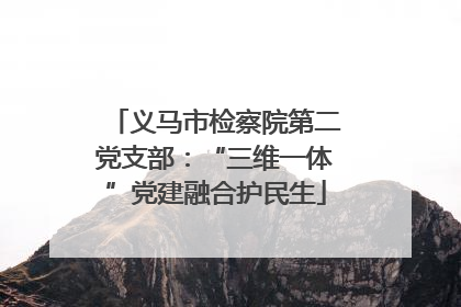 义马市检察院第二党支部：“三维一体”党建融合护民生