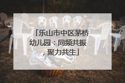 乐山市中区茅桥幼儿园：同频共振，聚力共生