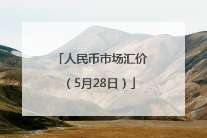人民币市场汇价（5月28日）