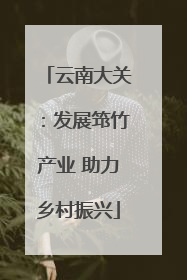 云南大关：发展筇竹产业 助力乡村振兴