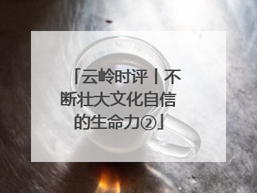 云岭时评丨不断壮大文化自信的生命力②