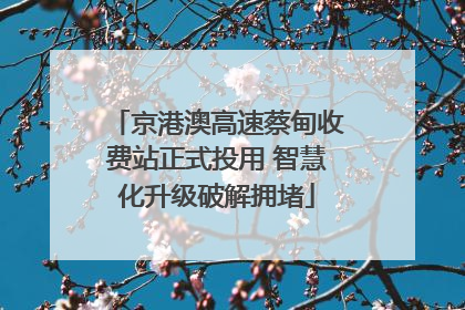 京港澳高速蔡甸收费站正式投用 智慧化升级破解拥堵