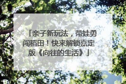 亲子新玩法，带娃勇闯稻田！快来解锁嘉定版《向往的生活》