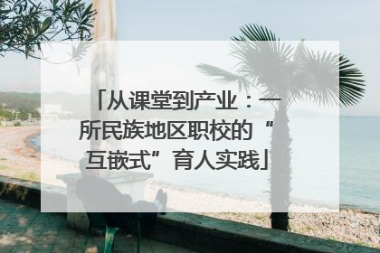 从课堂到产业：一所民族地区职校的“互嵌式”育人实践