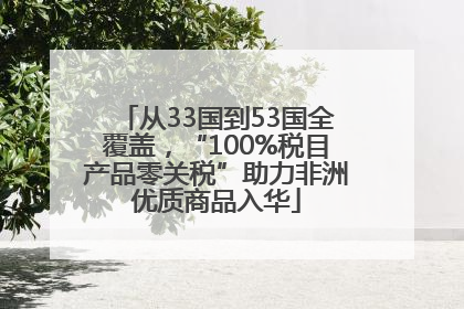 从33国到53国全覆盖，“100%税目产品零关税”助力非洲优质商品入华