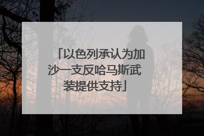 以色列承认为加沙一支反哈马斯武装提供支持