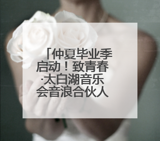 仲夏毕业季启动！致青春·太白湖音乐会音浪合伙人招募令