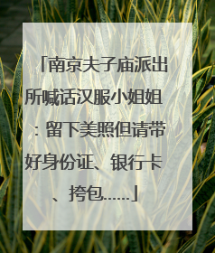 南京夫子庙派出所喊话汉服小姐姐：留下美照但请带好身份证、银行卡、挎包……