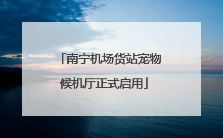 南宁机场货站宠物候机厅正式启用
