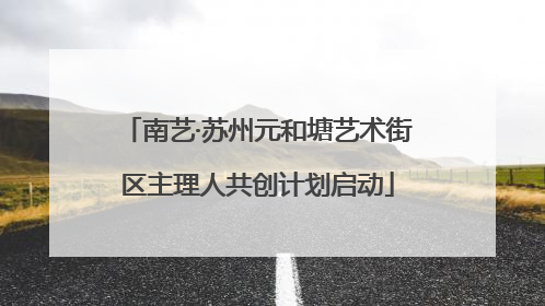 南艺·苏州元和塘艺术街区主理人共创计划启动