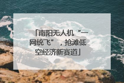 南阳无人机“一网统飞”，抢滩低空经济新赛道