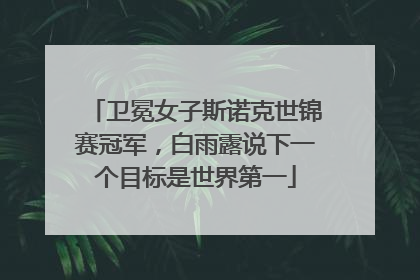 卫冕女子斯诺克世锦赛冠军，白雨露说下一个目标是世界第一