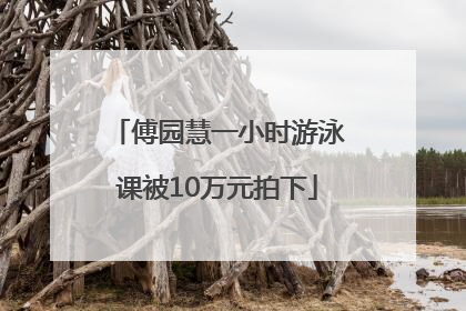 傅园慧一小时游泳课被10万元拍下