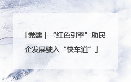 党建｜“红色引擎”助民企发展驶入“快车道”