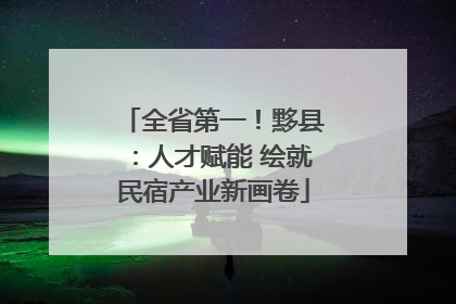 全省第一！黟县：人才赋能 绘就民宿产业新画卷