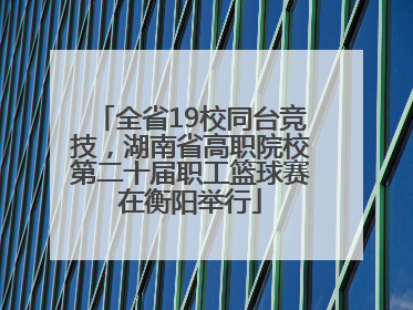 全省19校同台竞技，湖南省高职院校第二十届职工篮球赛在衡阳举行