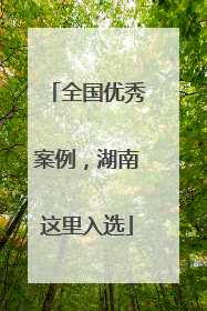 全国优秀案例，湖南这里入选