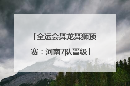 全运会舞龙舞狮预赛：河南7队晋级