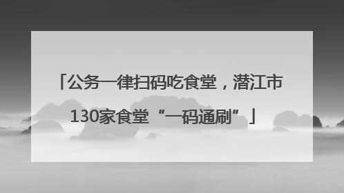 公务一律扫码吃食堂，潜江市130家食堂“一码通刷”