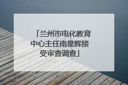 兰州市电化教育中心主任南星辉接受审查调查