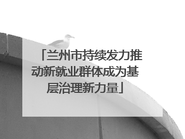 兰州市持续发力推动新就业群体成为基层治理新力量