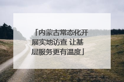 内蒙古常态化开展实地访查 让基层服务更有温度