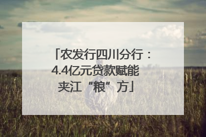 农发行四川分行:4.4亿元贷款赋能夹江“粮”方