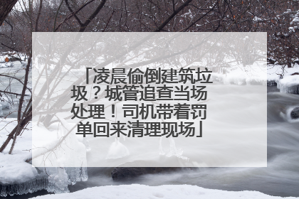 凌晨偷倒建筑垃圾？城管追查当场处理！司机带着罚单回来清理现场