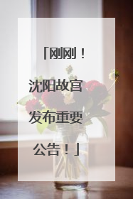 刚刚！沈阳故宫发布重要公告！