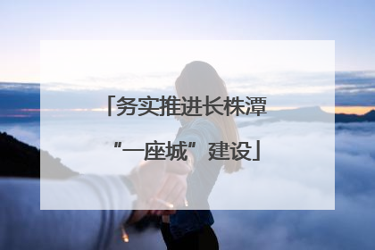 务实推进长株潭“一座城”建设
