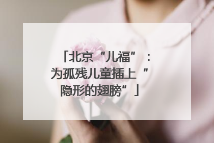 北京“儿福”：为孤残儿童插上“隐形的翅膀”