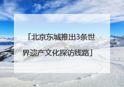 北京东城推出3条世界遗产文化探访线路