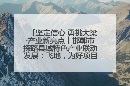 坚定信心 勇挑大梁·产业新亮点丨邯郸市探路县域特色产业联动发展：飞地，为好项目跨域安个家