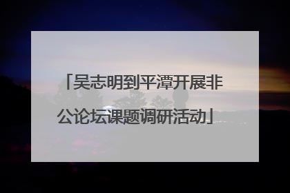 吴志明到平潭开展非公论坛课题调研活动