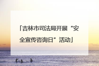 吉林市司法局开展“安全宣传咨询日”活动