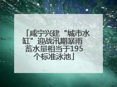 咸宁兴建“城市水缸”迎战汛期暴雨 蓄水量相当于195个标准泳池