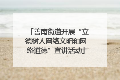 善南街道开展“立德树人网络文明和网络道德”宣讲活动