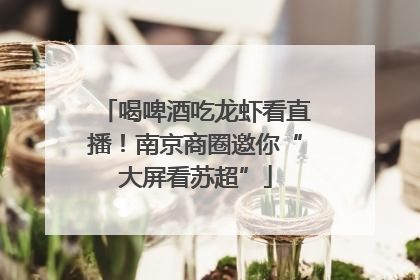 喝啤酒吃龙虾看直播！南京商圈邀你“大屏看苏超”