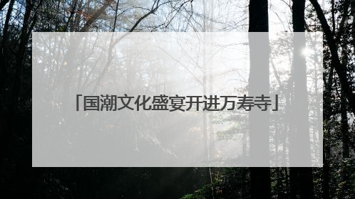 国潮文化盛宴开进万寿寺