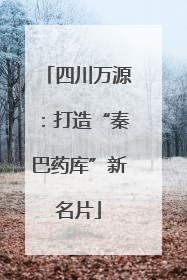 四川万源：打造“秦巴药库”新名片