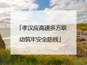 孝汉应高速多方联动筑牢安全防线