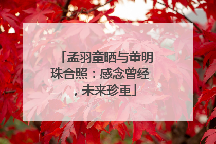 孟羽童晒与董明珠合照：感念曾经，未来珍重