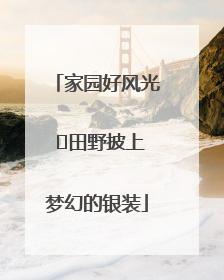 家园好风光 ⎮田野披上梦幻的银装