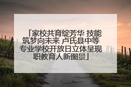 家校共育绽芳华 技能筑梦向未来 卢氏县中等专业学校开放日立体呈现职教育人新图景