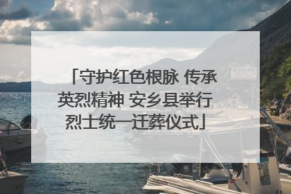 守护红色根脉 传承英烈精神 安乡县举行烈士统一迁葬仪式