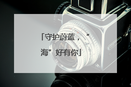 守护蔚蓝，“海”好有你