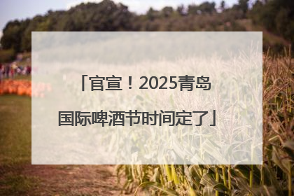 官宣！2025青岛国际啤酒节时间定了
